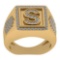 Certified 0.73 Ctw Diamond VS/SI1 Mens Ring 18K Yellow Gold