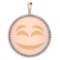 Certified 1.05 Ctw Diamond Smiley 18K Rose Gold Pendant