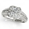 CERTIFIED PLATINUM .88 CTW G-H/VS-SI1 DIAMOND HALO ENGAGEMENT RING