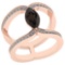 Certified 1.52 Ctw Smoky Quartz And Diamond VS/SI1 Ring 10K Rose Gold Made In USA