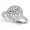 CERTIFIED PLATINUM 1.54 CTW G-H/VS-SI1 DIAMOND HALO ENGAGEMENT RING