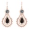 Certified 5.18 Ctw Smoky Quartz And Diamond SI2/I1 Dangling Earrings 14K Rose Gold Made In USA