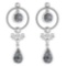 Certified 5.18 Ctw Diamond SI2/I1 Dangling Earrings 18K White Gold Made In USA