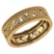 Certified 0.10 Ctw Diamond VS/SI1 Filigree Band 18K Yellow Gold