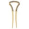 Certified 0.10 Ctw Diamond Ladies HairPin 18K Yellow Gold