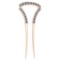 Certified 0.10 Ctw Diamond Ladies HairPin 18K Rose Gold