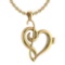 Gold Heart Shape Pendant 18K Yellow Gold Made In Italy