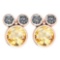 Certified 3.14 Ctw Citrine And Diamond VS/SI1 Earrings 14K Rose Gold Made In USA