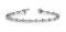 14K WHITE GOLD 1 CTW G-H I1/I2 TEARDROP LINK DIAMOND BRACELET