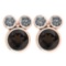 Certified 3.14 Ctw Smoky Quartz And Diamond VS/SI1 Earrings 14K Rose Gold Made In USA