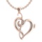 Gold Heart Shape Pendant 18K Rose Gold Made In Italy