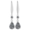 Certified 5.70 Ctw Diamond Dangling Earrings 18K White Gold Made In USA