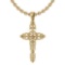 Gold Cross Pendant 18K Yellow Gold Made In Italy