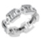 Certified 0.85 Ctw Diamond VS/SI1 Mens Bands 18K White Gold