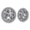 Certified 3.04 Ctw Diamond VS/SI1 18K White Gold Cufflinks