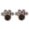 Certified 15.50 Ctw Smoky Quartz And Diamond SI2/I1 Earrings 14K Rose Gold Made In USA