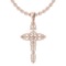 Gold Cross Pendant 18K Rose Gold Made In Italy