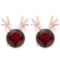 Certified 12.00 Ctw Garnet Stud Earrings 14K Gold Rose Gold Made In USA