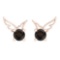 Certified 0.50 Ctw Smoky Quartz Stud Earrings 14K Gold Rose Gold Made In USA