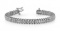 14K WHITE GOLD 3 CTW G-H I1/I2 TRIPLE ILLUSION DIAMOND BRACELET