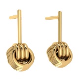 Gold Stud Earrings 18K Yellow Gold Made In Italy