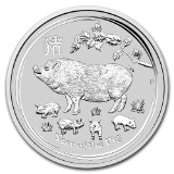 2019 Australia 1 oz Silver Lunar Pig