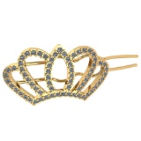 Certified 0.18 Ctw Diamond Ladies HairPin 18K Yellow Gold