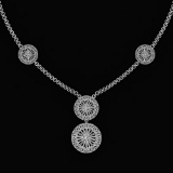 Beautiful 18K White Gold Light Weight Necklace