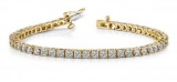 14K YELLOW GOLD 2 CTW G-H I1/I2 CLASSIC FOUR PRONG TENNIS BRACELET