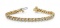 14K YELLOW GOLD .75 CTW G-H SI2/SI3 PRONG SET DIAMOND STRAND TENNIS BRACELET