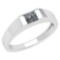 Certified 0.35 Ctw Diamond 14k White Gold Halo Mens Ring