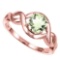 1.22 CT GREEN AMETHYST 10KT SOLID RED GOLD RING