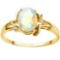 1.14 CT WHITE MYSTIC QUARTZ AND ACCENT DIAMOND 0.01 CT 10KT SOLID YELLOW GOLD RING