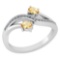 Certified 0.53 Ctw Citrine And Diamond 14k White Gold Halo Ring G-H VS/SI1