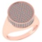 Certified 0.99 Ctw Diamond 14k Rose Gold Halo Ring