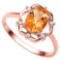 0.86 CT AZOTIC MYSTICS AND ACCENT DIAMOND 0.02 CT 10KT SOLID RED GOLD RING