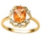 0.86 CT AZOTIC MYSTICS AND ACCENT DIAMOND 0.02 CT 10KT SOLID YELLOW GOLD RING