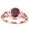 1.35 CT RUBY 10KT SOLID RED GOLD RING