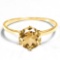 0.73 CT CITRINE 10KT SOLID YELLOW GOLD RING