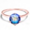 0.8 CT OCEAN BLUE MYSTIC QUARTZ 10KT SOLID RED GOLD RING