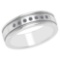 Certified 0.10 Ctw Diamond 14k White Gold Band