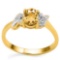0.59 CT CITRINE AND ACCENT DIAMOND 0.03 CT 10KT SOLID YELLOW GOLD RING