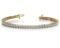 14K YELLOW GOLD 1.50 CTW G-H I1/I2 2 PRONG SET ROUND DIAMOND TENNIS BRACELET