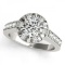 CERTIFIED PLATINUM 1.25 CTW G-H/VS-SI1 DIAMOND HALO ENGAGEMENT RING