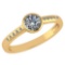 Certified 0.50 Ctw Diamond 14k Yellow Gold Halo Ring
