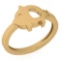 Gold Chinese Year of Pig Style Ring For Baby Boys 18K Yellow Gold Made In Italy