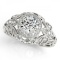 CERTIFIED PLATINUM .91 CTW G-H/VS-SI1 DIAMOND HALO ENGAGEMENT RING