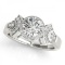 CERTIFIED PLATINUM .94 CTW G-H/VS-SI1 DIAMOND HALO ENGAGEMENT RING