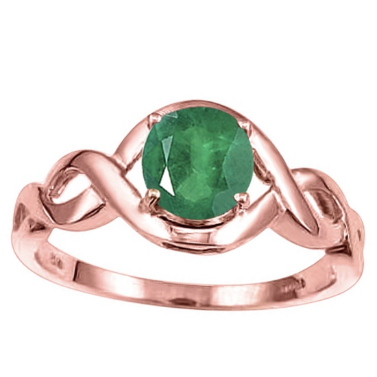 1.15 CT EMERALD 10KT SOLID RED GOLD RING