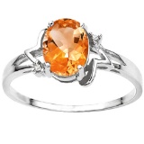 0.88 CT AZOTIC MYSTIC QUARTZ AND ACCENT DIAMOND 0.01 CT 10KT SOLID WHITE GOLD RING